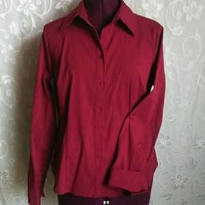 Apt 9 cranberry medium woman's blouse long sleeve